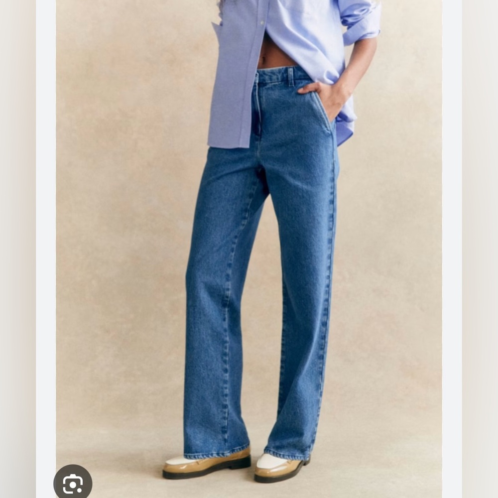 Sezane matheo wide leg jeans size 8